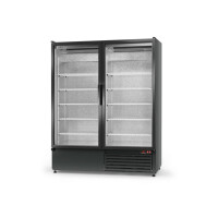 Szafa chłodnicza jednostronnie przeszklona z drzwiami skrzydłowymi, agregat dolny, 3 kl., nierdzewny korpus, 1200x720x2000 mm | RAPA, SCh - S 1200 eco