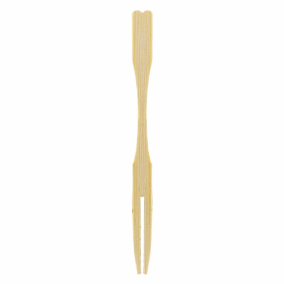 Widelec bambusowy dł. 9 cm (op. 100 szt) | VERLO, V-30012
