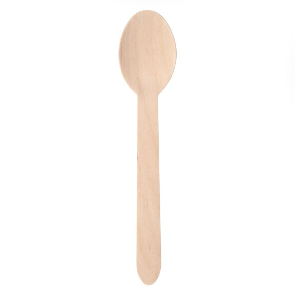 Łyżka drewniana dł. 16 cm (op. 100 szt) | VERLO, V-30027