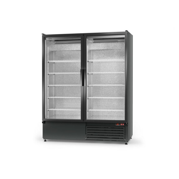 Szafa chłodnicza jednostronnie przeszklona z drzwiami skrzydłowymi, agregat dolny, 3 kl., nierdzewne wnętrze, 1600x720x2000 mm | RAPA, SCh - S 1600 ec