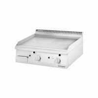 Płyta grillowa gazowa 800x700x250 mm, gładko-ryflowana, 13 kW, G20 | STALGAST, 9731310