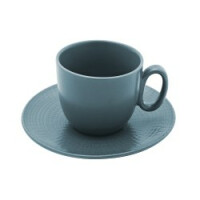 Niebieska filiżanka ekspresso z kamionki 115 ml | DEGRENNE, Modulo Nature