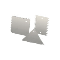 Zestaw 3 skrobek stalowych - 10 x10 cm - INOX3 | MARTELLATO, Steel Scrapers