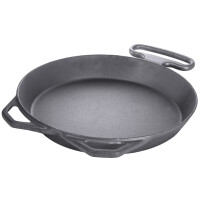 Patelnia cateringowa duża z żeliwa z uchwytami, średnica 800 mm | CONTACTO, 5091/800