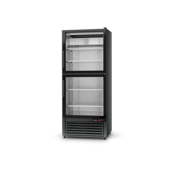 Szafa chłodnicza jednostronnie przeszklona z drzwiami skrzydłowymi, jednokomorowa, dwudrzwiowa, agregat dolny, wentylator, 3 kl., 825x720x2000 mm | RA