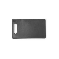 Deska kuchenna do krojenia z uchwytem 30x20x1 cm, czarna | HENDI, 826485