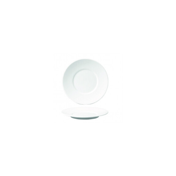 Porcelanowy talerz z szerokim rantem 31 cm | AMBITION, Simple