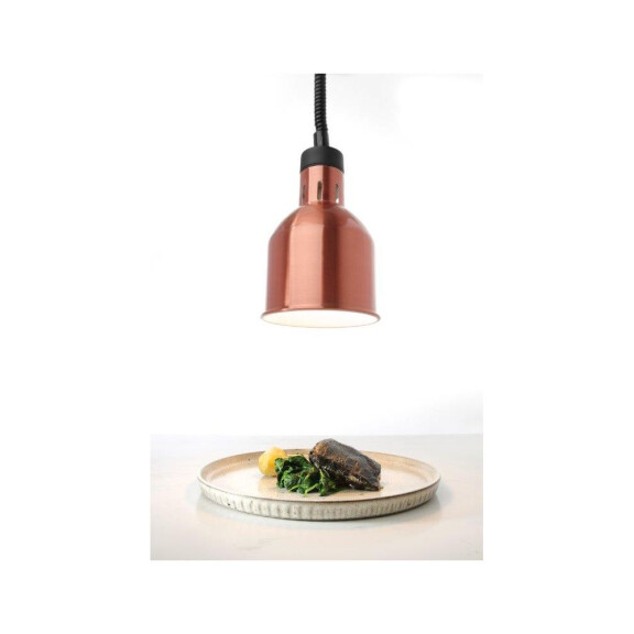 Wisząca lampa do podgrzewania o średnicy 17,5 cm – miedziana | HENDI, 273890