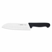 Nóż santoku szlif kulowy 18 cm, czarny | TOM-GAST, T-8269WWLK-18