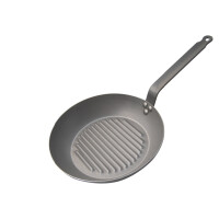Patelnia grillowa okrągła o średnicy 30 cm | DE BUYER, Carbon Plus