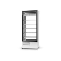 Szafa chłodnicza dwustronnie przeszklona z drzwiami skrzydłowymi, blokada drzwi od strony klienta, agregat dolny, 4 kl., 625x720x2000 mm | RAPA, SCh -