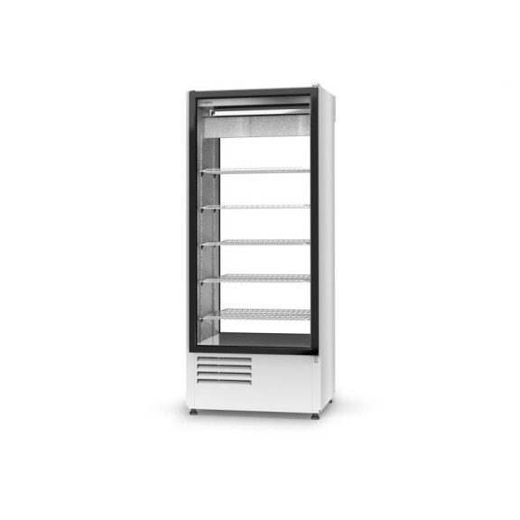 Szafa chłodnicza dwustronnie przeszklona z drzwiami skrzydłowymi, blokada drzwi od strony klienta, agregat dolny, 4 kl., 825x720x2000 mm | RAPA, SCh -