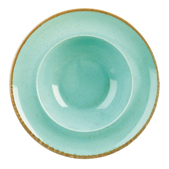 Talerz z porcelany do serwowania makaronów, morski o średnicy 30 cm | FINE DINE, Laguna