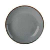 Talerz płytki z porcelany w ciemnoszarym kolorze o średnicy 28 cm | FINE DINE, Stone