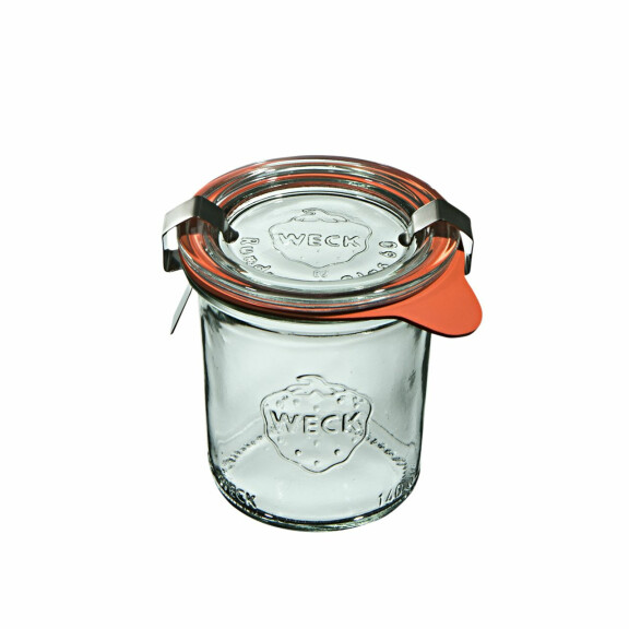 Mini słoik z pokrywką, uszczelką i spinkami o pojemności 140 ml – komplet 12 sztuk | WECK, Mini Sturz
