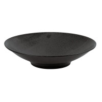 Talerz footed z porcelany w czaqrnym kolorze o średnicy 28 cm | FINE DINE, Coal