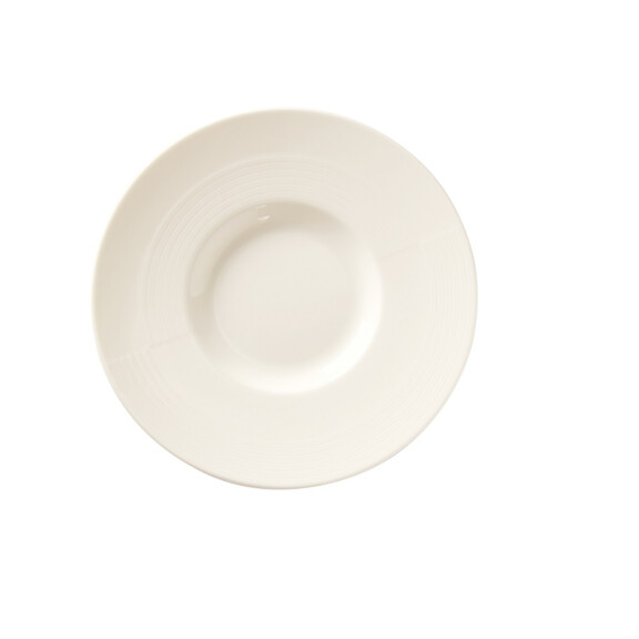 Talerz prezentacyjny z kremowej porcelany, o średnicy 31,8 cm | FINE DINE, Crema