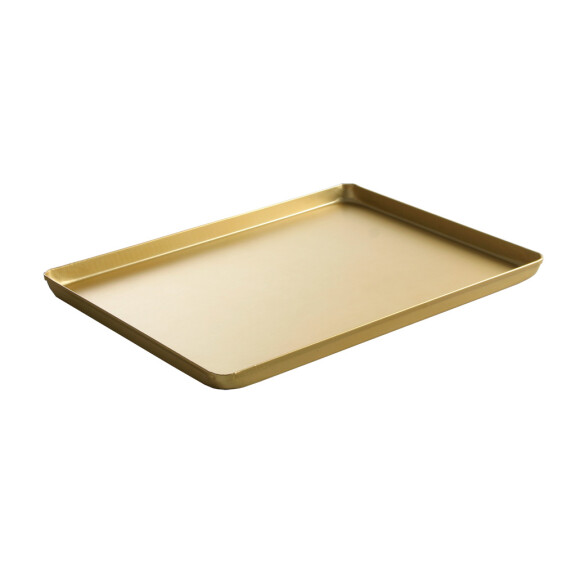 Taca cukiernicza do ekspozycji produktu 60x40x2 cm, złota | HENDI, 808573