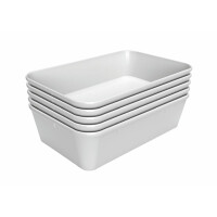 Pojemnik ekspozycyjny z melaminy 190x300x80 mm, biały, 5 szt. | BARTSCHER, 80W-190x300