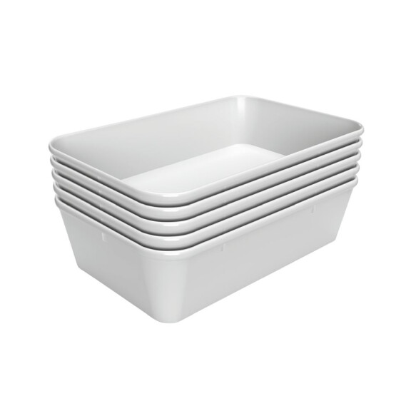 Pojemnik ekspozycyjny z melaminy 190x300x80 mm, biały, 5 szt. | BARTSCHER, 80W-190x300