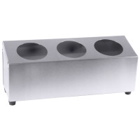 Pojemnik na sztućce ze stali nierdzewnej 425x150x150 mm | CONTACTO, 283/003