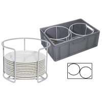 Koszyk z laminowanej stali do talerzy, średnica 280 mm | CONTACTO, 2526/028