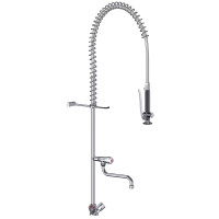 Bateria nastolna ze spryskiwaczem i wylewką 1150 mm, z podwójnym kranikiem monoblok | CONTACTO, 8072/115