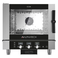 Piec konwekcyjno-parowy, automatyczny system myjący, przystosowanie pod podłączenie okapu, 5x GN 1/1, 5x 600x400 mm, sterowanie elektroniczne | ALPHAT