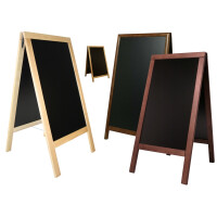 Tablica w ramie z drewna, 710x1250 mm, ciemnobrązowy | CONTACTO, 7695/124