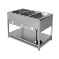 Bemar elektryczny, wolnostojący z niezależnym sterowaniem 3xGN 1/1 200, 110x60x85 cm | EGAZ, BE-3WS