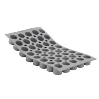 Silikonowa mata do ciastek 30x17,6 cm, 40 cylindrów 27x25 mm | DE BUYER, Elastomoule