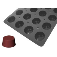 Silikonowa mata do ciastek 60x40 cm, 24 muffiny 70x40 mm | DE BUYER, Moul'flex Pro