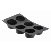Silikonowa mata do ciastek 30x17,6 cm, 6 muffinów 72x30 mm | DE BUYER, Moul'flex