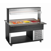 Wózek bufetowy, chłodniczy 4x GN1/1, kolor: antracyt, 1500x1250x1425 mm | BARTSCHER, K4110-200A