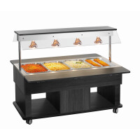 Wózek bufetowy, grzewczy 4x GN1/1, kolor: antracyt, 1425x1160x1200 mm | BARTSCHER, Kids W4110-150A