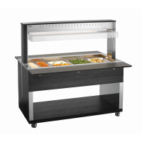 Wózek bufetowy, grzewczy 4x GN1/1, kolor: antracyt, 1495x1250x1520 mm | BARTSCHER, W4110-200A