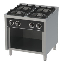 Kuchnia gazowa z szafką, 4-palnikowa, 30,6 kW, Linia 750 | RESTO QUALITY, RQ4F750E