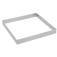 Rant kwadratowy perforowany 20 cm, wysokość: 2 cm | DE BUYER, D-3099-22