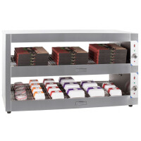 Podgrzewacz do burgerów, witryna grzewcza, dwie półki, 2,8 kW, 1500x600x900 mm | RESTO QUALITY, RQBINPP150