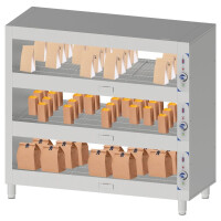 Podgrzewacz do żywności, witryna grzewcza, trzy półki, 4,2 kW, 1800x630x1370 mm | RESTO QUALITY, RQEC180