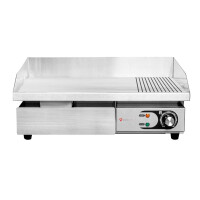 Płyta grillowa elektryczna, 2/3 gładka 1/3 ryflowana, nastawna, 3 kW, 550x430x250 mm | RESTO QUALITY, RQEG818 2