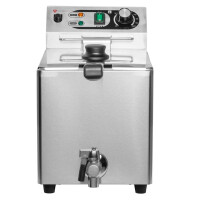 Frytownica elektryczna, pojedyncza, z kranem spustowym, 8 l, 3 kW | RESTO QUALITY, RQF8LV
