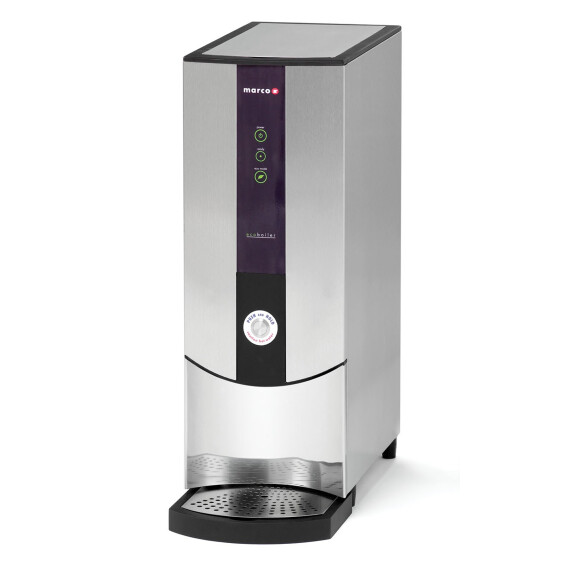 Warnik do gorącej wody z przyciskiem, nablatowy 10 l, 464x210x590 mm | MARCO, Ecoboiler PB10