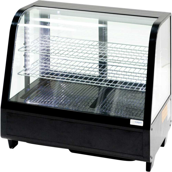Witryna ekspozycyjna 100 l czarna, oświetlenie LED | STALGAST, 852104