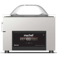 Pakowarka próżniowa komorowa, nastawna, listwa 405 mm, pompa BUSCH 16 m3/h, 0,87 kW, 475x616x438 mm, przyłącze gazu obojętnego | MYCHEF, iSENSOR M, TI