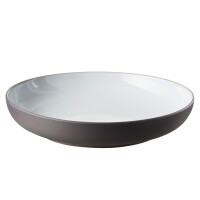 Talerz głęboki 23,5 cm, czarny, wnętrze: białe | REVOL, Solid