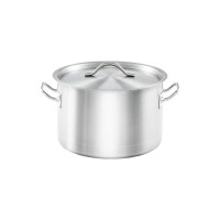 Garnek średni z pokrywką, stalowy, śr. 200 mm, 3.8 l | STALGAST, Basic
