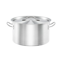 Garnek średni z pokrywką, stalowy, śr. 280 mm, 9.8 l | STALGAST, Basic