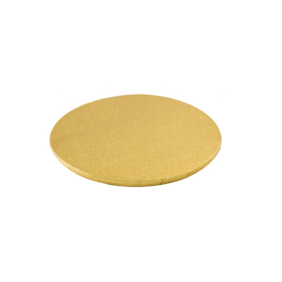 Podkład pod ciasto i torty okrągły złoty - 20 cm | SILIKOMART, Cake Cardboard Drums Round