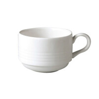 Filiżanka niska (sztaplowana) o pojemności 180 ml, biała porcelana | RAK, Rondo